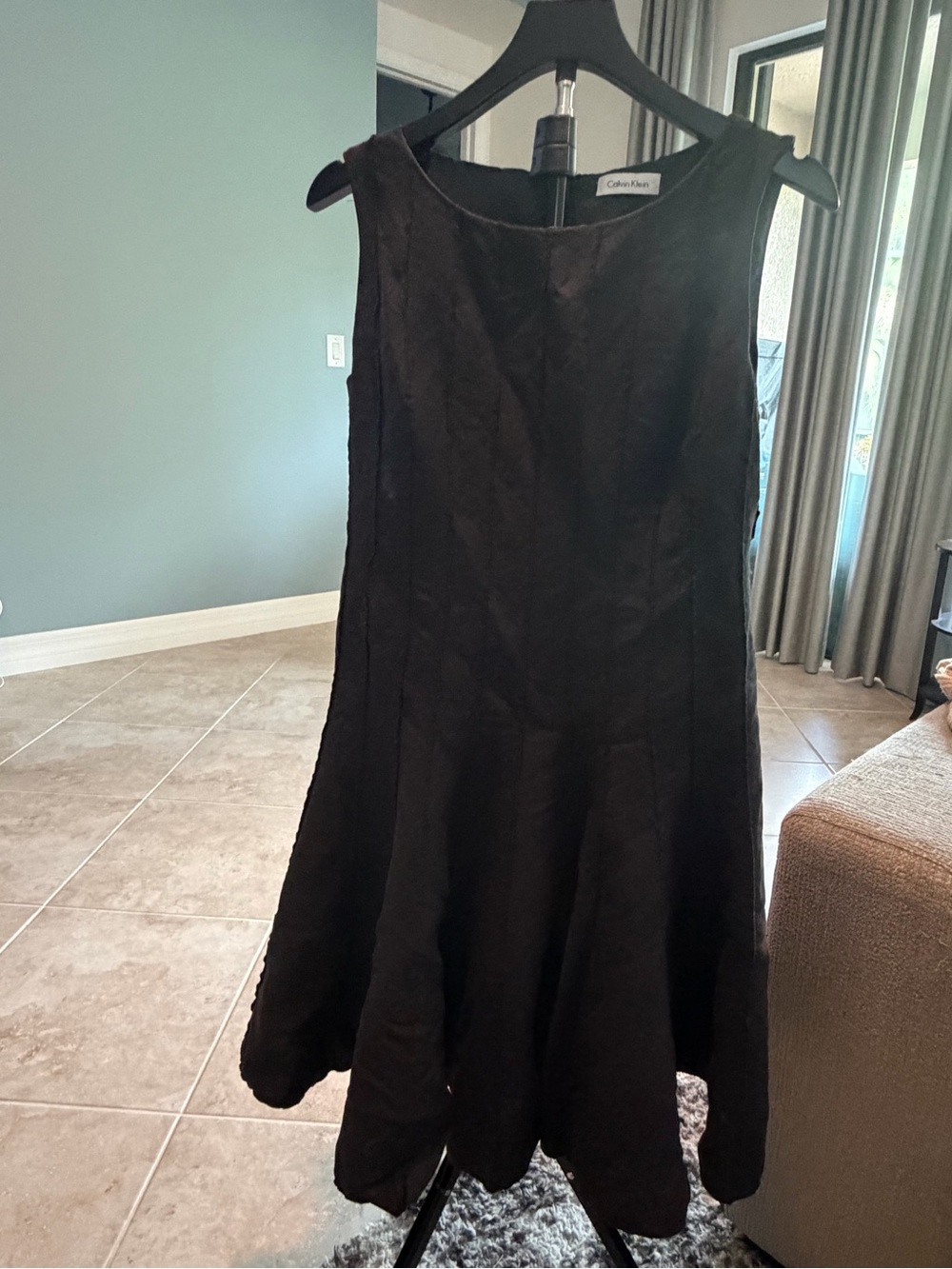 Calvin Klein Classic Black Flared Dress